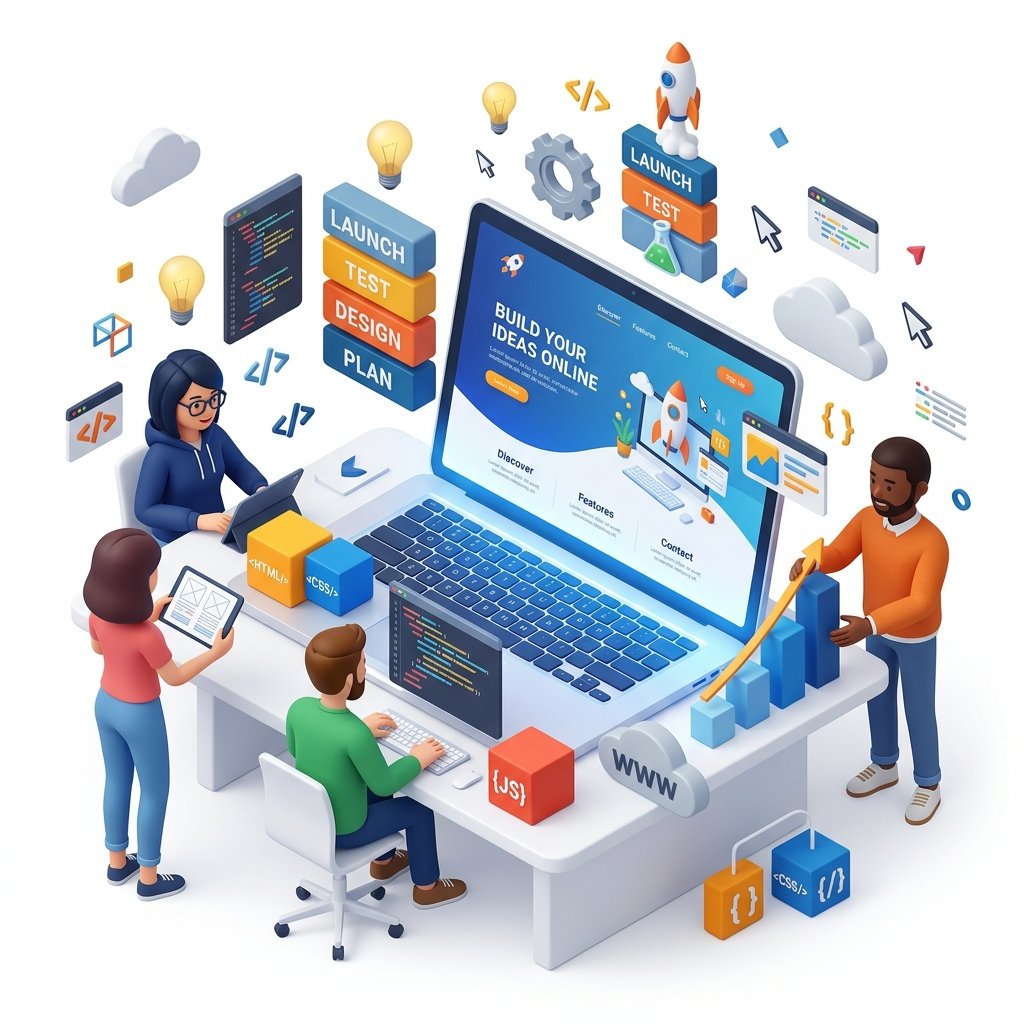 Website Under Construction Illustration